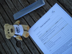 Borrans Junior checking out the Bicycle Inspection Form